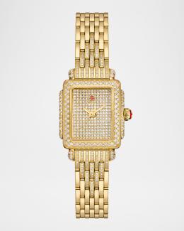 Michele Retro Coquette/Diamond Bezel/ Mother of Pearl Face;Rare style Michele Urban Coquette Pave Diamond Silver Ladies Watch 1 CT  main image 4