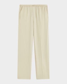 Joseph Hulin Wide-Leg Silk Crepe De Soie Trousers | Neiman