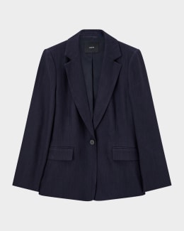 Nili Lotan Diane Single-Breasted Blazer Jacket | Neiman Marcus