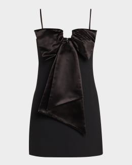 Marc Jacobs Satin Bow Mini Dress | Neiman Marcus