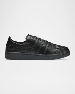スニーカー Y-3 Regu Lace-up Sneakers Y-3 Men's Regu Leather Low-Top Sneakers | Neiman Marcus
