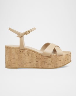(取寄) スチュアート ワイツマン レディース デイナ デミ ウェッジ Stuart Weitzman women Dayna Demi Wedge Natural Stuart Weitzman Dayna Metallic Crisscross Wedge Sandals | Neiman