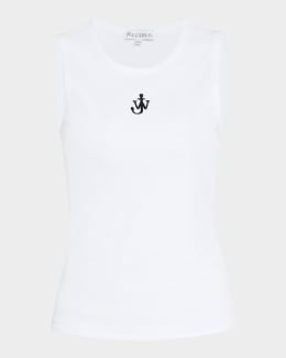 JW Anderson Anchor Logo Embroidered Tank Top | Neiman Marcus