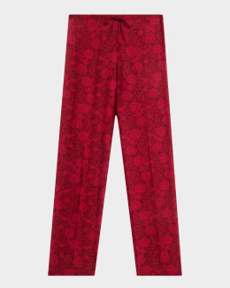Dries Van Noten Puvis Printed Straight Leg Long Pants