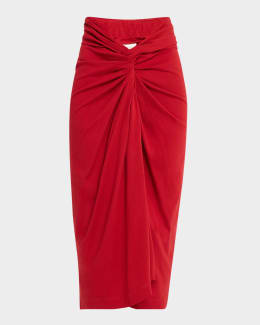 Dries Van Noten Soni Printed Long Pleated Skirt | Neiman Marcus