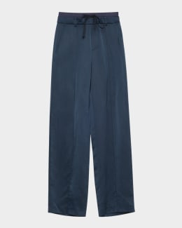 Theory Drawstring Pull-On Pants | Neiman Marcus