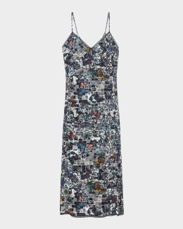 Ulla Johnson Essie Printed Sleeveless Midi Dress | Neiman Marcus