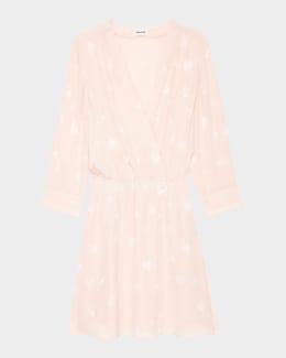 floral short sleeve mini dress Ulla Johnson Meadow Soffia Dress Meadow / 10
