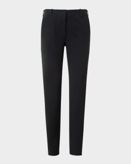 THE ROW Jesse Straight-Leg Crepe Pants | Neiman Marcus