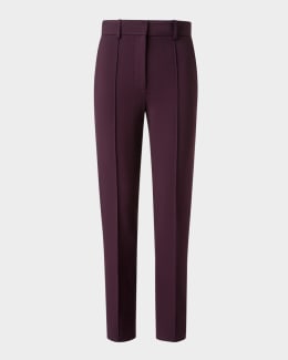 ALAIA Zipper Spiral Straight-Leg Pants | Neiman Marcus