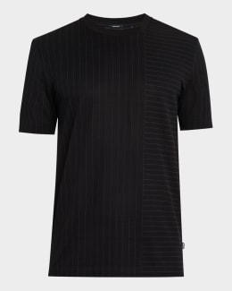 Giorgio Armani Men's Silk-Cotton Crew T-Shirt | Neiman Marcus
