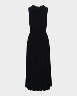 STAUD Wells Poplin Midi Dress | Neiman Marcus