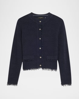 MOTHER The Crop Rib Cardigan | Neiman Marcus