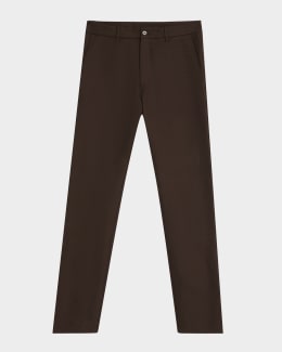 dunhill Men's Wool and Cashmere Flat Front Trousers | Neiman Marcus