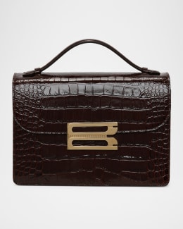 Victoria Beckham Nano Buckle Flap Leather Shoulder Bag