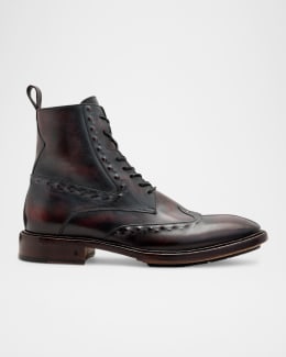 Saint Laurent Men's Wyatt 40 Harness Biker Boots | Neiman Marcus