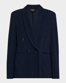 アウターその他 EMPORIO ARMANI Woman Blazer Black EW001215AF18159 MC006 Cady crêpe jacket with lapels | Emporio Armani