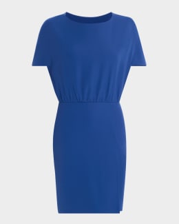 Emporio Armani Emma Pleated Fit-&-Flare Mini Dress | Neiman