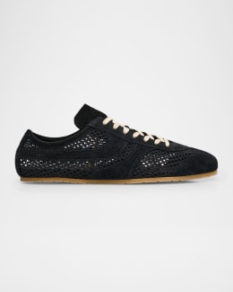 DRIES VAN NOTEN パネル ロートップ スニーカー DRIES VAN NOTEN メタリックレザー スニーカー パネルデザイン