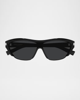Saint Laurent Mask Shield Mirrored Sunglasses | Neiman Marcus
