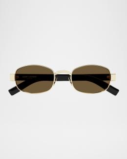 Bottega Veneta Ribbon 52mm Oval Sunglasses | Neiman Marcus