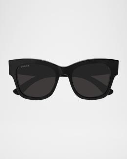 Gucci 54mm Acetate Cat-Eye Sunglasses | Neiman Marcus display picture 3