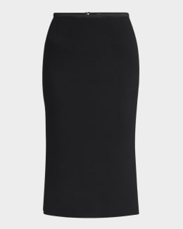 スカート Victoria Beckham 'Kick Detail' skirt (1325WSK006591C NAVY) Victoria Beckham Kick Detail Skirt | Neiman Marcus