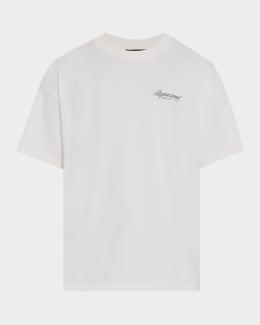 Balenciaga Men's Jersey Masking Tape Logo T-Shirt | Neiman Marcus