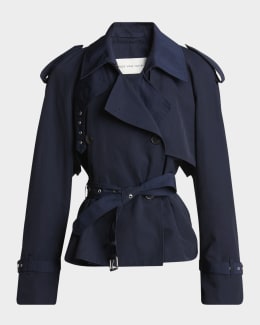 Loewe Cropped Trench Jacket | Neiman Marcus Loewe Cropped Trench Jacket | Neiman Marcus