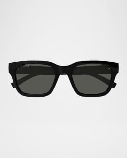 Gucci Men's GG2089S-004 Acetate Rectangle Sunglasses | Neiman Marcus