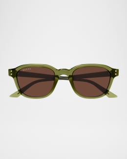 Gucci Men's GG1794SM Acetate Rectangle Sunglasses | Neiman Marcus