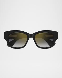 Cartier Panthere Acetate & Metal Cat-Eye Sunglasses | Neiman  display picture 3