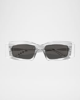 ALAIA アライア 矩形 フレム サンクラス AA0081S0 002 ALAIA Acetate Rectangle Sunglasses | Neiman Marcus