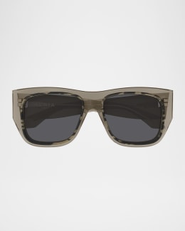 ALAIA Acetate Rectangle Sunglasses | Neiman Marcus