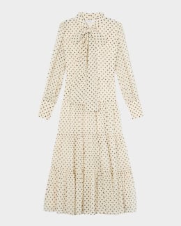 Milly Kait Strapless Tile Lace Midi Dress | Neiman Marcus