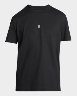 【送料&関税込】Givenchy Slim Fit T-shirt Givenchy 4G Multicolor Slim-fit Cotton t-Shirt, Black (US