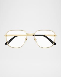 Cartier Men's CT0555OA Titanium Rectangle Optical Frames | Neiman