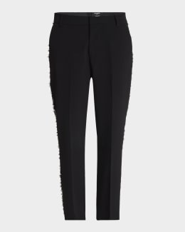 Amiri Men's Double-Pleated Gabardine Pants | Neiman Marcus