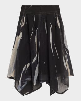 Loewe Multi-Floral Draped Balloon Skirt | Neiman Marcus Loewe Multi-Floral Draped Balloon Skirt | Neiman Marcus