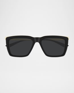 Saint Laurent Men's SL 789 Jacquesm Acetate Rectangle Sunglasses