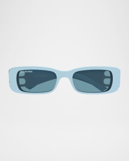 Miu Miu Logo Acetate Rectangle Sunglasses | Neiman Marcus