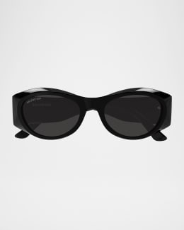 Balenciaga Acetate Round Sunglasses | Neiman Marcus