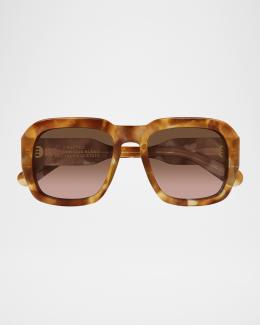 Chloe Gradient Aviator Metal Sunglasses | Neiman Marcus display picture 1