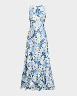 SACHIN BABI Alanna Floral-Embroidered Strapless Mini Dress | Neiman Marcus