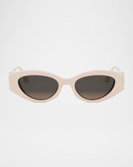 Aureum Collective Como Twisted Acetate Oval Sunglasses  display picture 1