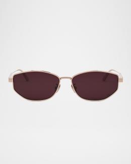 AUREUM COLLECTIVE Como Twisted Acetate Oval Sunglasses in Tortoise and Gold NEW Aureum Collective Como Twisted Acetate Oval Sunglasses  main image 4