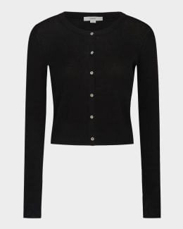 Vince Crewneck Bouclé Cardigan | Neiman Marcus