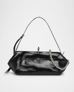 トートバッグ BENEDETTA BRUZZICHES Black Leather Belle De Jour Clutch Benedetta BLACK LEATHER BELLE DE JOUR CLUTCH – LOZURI®