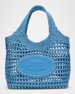 Tod's Mini Crochet Shopping Tote Bag | Neiman Marcus