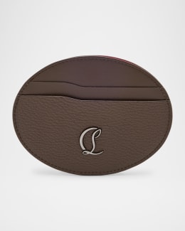 Christian Louboutin Men's Kios Spiked Leather Card Case | Neiman